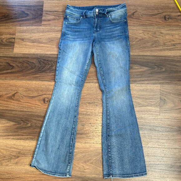 Maurices Jeans Womens 4R Medium Wash Everflex Mid Rise Flare Denim - Picture 1 of 10